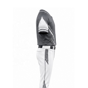 Ensemble de maillots de baseball personnalisés pour adultes, uniforme de softball respirant, imprimé, à manches courtes, avec boutons sur le devant, tenue d'équipe, pantalon blanc - Product Image 5
