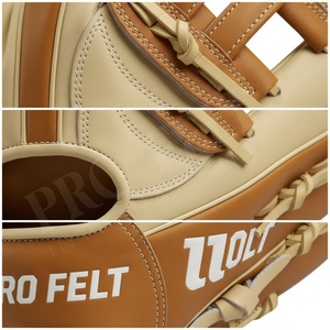 Gants de baseball professionnels imperméables pour joueurs droitiers et gauchers, en cuir durable, avec logo PVC personnalisé. - Product Image 4