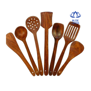 ชุดช้อนไม้ขายดี - อุปกรณ์ทำครัวด้ามยาวสำหรับคน ตัก และอื่นๆ - รับผลิตแบบ OEM - Product Image 1