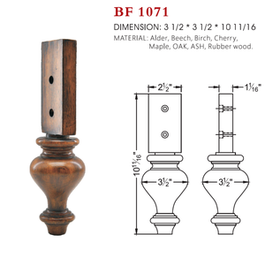 Pied de canapé en bois tourné long, pieds de chaise et de table en bois massif, design vintage, OEM Vietnam - Product Image 6