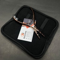 Pince à extensions capillaires plasma professionnelle personnalisable à 2 trous, or rose, en acier inoxydable de qualité chirurgicale, écologique