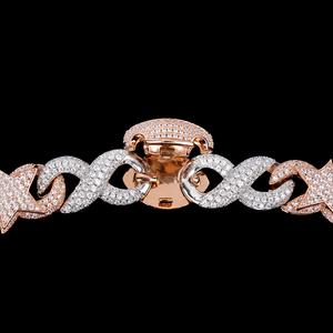 Luxury <b>Statement</b> <b>Necklace</b> 18K Solid Gold Rose Gold Plated Moissanite Diamond Star Pave Setting Link Chain Unisex Party Jewelry - Product Image 6