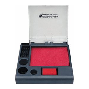Daihan Science Selbstfärbender Rollstempel Rot/Blau/Schwarz Schwammpad-Design für Büro- & Labordokumente Korea - Product Image 3