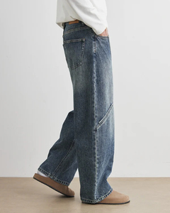 กางเกงยีนส์เอวตรงผู้ชายทรงหลวมสไตล์วินเทจเทรนด์ใหม่ปี2025 - Product Image 5