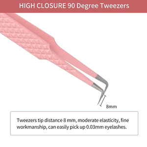 Pinces à cils droites et courbées, pinces pour extensions de cils, pinces à cils revêtues - Product Image 3