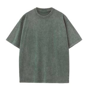 เสื้อยืดสตรีทแวร์พิมพ์ลายซิลค์สกรีน ทรงโอเวอร์ไซส์ ไซส์พลัสสำหรับผู้ชาย ล้างสีแบบแอซิดวอช สไตล์วินเทจ ผ้าคอตตอนถัก 100% น้ำหนัก 230 กรัม - Product Image 5