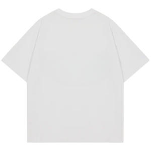 T-shirt pour homme en coton 100% brodé de qualité supérieure, 230g, couleur blanc pur, confortable, décontracté, streetwear, tee-shirt doux et respirant - Product Image 3