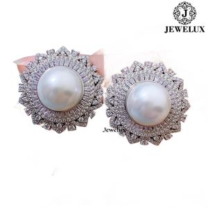 High Quality VVS Moissanite <b>Stud</b> Earrings 925 Sterling <b>Silver</b> Diamond Earring for Parties and Gifts From India - Product Image 4