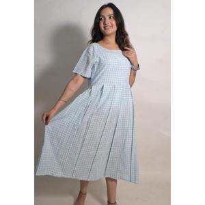 Vestido de Algodón Tejido a Mano para Mujer, Vestido Largo Estampado Suave, Estilo Bohemio, Informal, Étnico, para Fiestas de Verano - Product Image 1