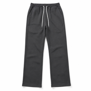 Pantalones Deportivos Negros para Hombre, Corte Holgado, Cintura Elástica con Cordón, Pantalones Casuales con Bolsillos Laterales - Product Image 1