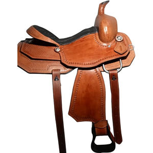 Selle Western en cuir véritable sur fibre de qualité d'arbre produit très durable IN;34648 14 15 16 17 18 dollar 65 - Product Image 3
