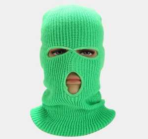 Balaclava tricotée à 3 trous pour l'hiver, masque de ski intégral pour sports de plein air, bonnet chaud - Product Image 3