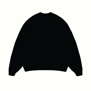 Sudadera de Hombre Negra, Corte Regular, de Poliéster/Algodón, Manga Larga, Estilo Casual Urbano, Cuello Redondo, con Logotipo Personalizado, para Otoño - Product Image 1