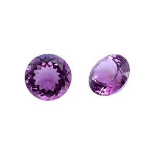 Amatista Natural de 8MM, 9MM, 10MM, forma brillante redonda, Color púrpura, venta al por mayor, corte facetado de alta calidad para hacer joyas, gemas - Product Image 1