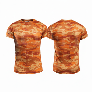 เสื้อยืดแขนสั้นลายพรางคุณภาพพรีเมียม แห้งเร็ว ระบายอากาศได้ดี ยืดหยุ่น เหมาะสำหรับการฝึกกีฬาและออกกำลังกาย คอกลม - Product Image 3