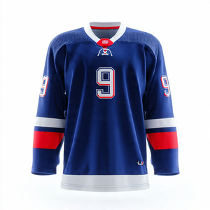 Camiseta de Hockey sobre Hielo Personalizada con Cuello en V, Sublimada, con Número de Equipo Personalizado - Product Image 5