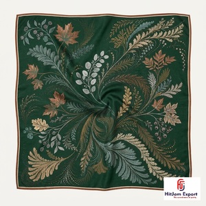 Custom Printed Womens Square <b>Scarf</b> Lightweight Soft Fabric Fashion Accessories OEM ODM Manufacturer Madeira Custom Fabric - Product Image 2