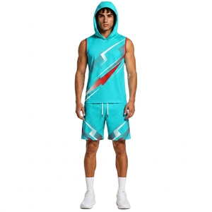 Elite 7 on 7 Hooded Sleeveless Jersey and Shorts Set for Team Sports and Practice Sessions - Product Image 1