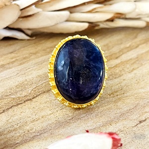 Latest Style Boho Gemstone <b>Ring</b> Vintage Brass <b>Rings</b> Women 18k Gold Plated Ethnic Oval Beaded Tribal <b>Statement</b> Wholesale/OEM/ODM - Product Image 1