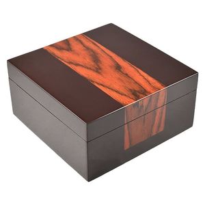 Classic Wooden Jewelry <b>Box</b> Rectangle Shape Design <b>Lid</b> Polished Finish 1 Layer <b>Storage</b> JewelrySundries <b>Box</b> APEX FASHION ART AFA - Product Image 2