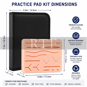 Kit de mannequin de pratique de suture en silicone personnalisable MEDICPAD pour étudiants en médecine, infirmières et formation clinique - Product Image 2
