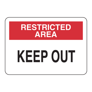 Señal de Prohibido el Acceso a Áreas de Seguridad Industrial, Tablero de Advertencia Brady de 7x10 Pulgadas - Product Image 1