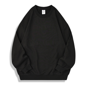 Sudadera personalizada de 350 gramos de algodón terry con bordado, hombros caídos, talla grande, cuello redondo, sudadera extragrande con bordado. - Product Image 4