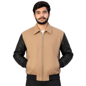 Veste de sport scolaire personnalisée en mélange de laine avec logo brodé, coupe décontractée, livraison rapide pour les marques de vêtements américaines - Product Image 5
