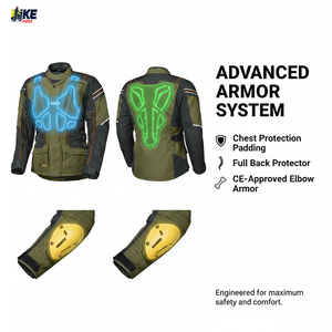 Chaqueta de Motociclismo de Invierno para Aventura, Textil Cordura, Impermeable, Ignífuga, Transpirable, con Protección CE, para Turismo - Product Image 2