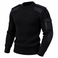 Pull uniforme tactique de la Force, col en V, hiver, thermique, respirant, acrylique, pull de police, maillot tactique