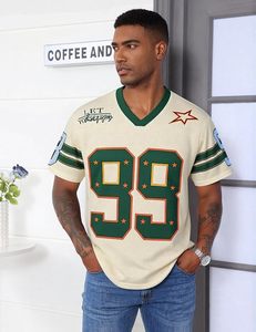 Oversized Tshirts for Men Women Graphic Tees Y2k Tops Jersey Shirts V <b>Neck</b> Short Sleeve Summer Fashion Clothes - Product Image 1