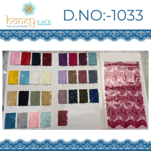 Tela de Chifón Chinon Sin Tejer Premium HONEY LACE, Estampada con Flores y Cuentas, Peso Medio, Antiestática, Transpirable, para Accesorios - Product Image 3