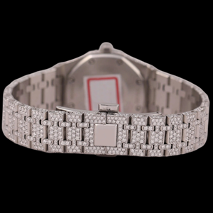 Certified Moissanite Brilliant Cut Diamond Fully <b>Iced</b> <b>Out</b> Hip Hop Style Fashion Stainless Steel Auto Date Features Man's <b>Watch</b> - Product Image 3