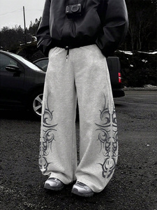 Pantalones de Moda Masculinos 2026, Estilo Y2K, Pantalones Deportivos Harajuku Hip-hop, Pantalones Anchos Estampados para Primavera/Verano - Product Image 1