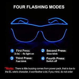 Custom Party Fluorescent <b>LED</b> Light Emitting Glasses With Logo Wholesale Party <b>Ball</b> Gifts - Product Image 5