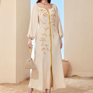 Nouvelle Robe de Luxe 2026 Dubaï, Abaya Modeste, Vente en Gros, Abaya Femme Élégante, Robe Abaya Musulmane Luxueuse Brodé - Product Image 2