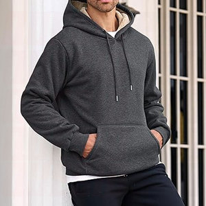 Sudadera con Capucha para Hombre, Forrada con Sherpa, Cálida, Gruesa, para Invierno, con Logotipo Bordado en el Cuello - Product Image 3