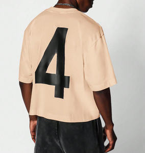 เสื้อยืดคอตตอนผู้ชายขายส่ง เสื้อยืดออกกำลังกายคุณภาพสูง แฟชั่น 230 GSM ไซส์ใหญ่พิเศษ หรูหราสำหรับผู้ชาย รับสกรีนโลโก้ B2B สหรัฐอเมริกา - Product Image 4