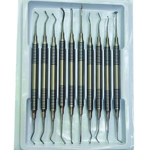Juego de 10 Herramientas Dentales para Eliminar el Sarro y la Higiene Bucal, Kit de 10 Piezas de Acero Inoxidable para Limpieza Oral - Product Image 5