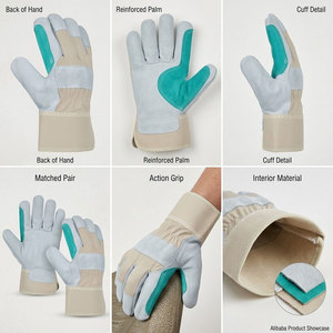 Gants de travail robustes en cuir de vachette pleine fleur, résistants à la chaleur, avec manchette de sécurité, équipement de protection pour le jardinage, confortables et résistants à l'abrasion - Product Image 2