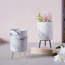 Pots et vases en marbre blanc pour une utilisation intérieure/extérieure à la maison et au jardin - Product Image 2