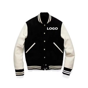 Fournisseur en gros – Blouson universitaire personnalisé pour homme avec logo, style laine premium, écussons brodés, blouson bomber tendance - Product Image 4