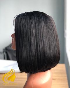 Vendor's Best Quality 5*5 HD Lace Raw Vietnamese 100% Bone Straight <b>Bob</b> <b>Wigs</b> Natural Color Bleached Black Human Hair Extensions - Product Image 2