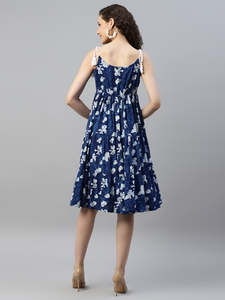 Vestido Midi de Rayón con Estampado Floral para Mujer, Estilo Informal, Festivo, Moderno y Elegante, Vestido Largo de Una Pieza - Product Image 3