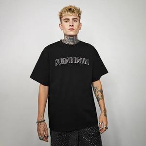 Camisetas para Hombre Hechas en Pakistán, Estilo Nuevo con Pedrería, 100% Algodón, Servicio OEM al por Mayor, Camiseta Personalizable - Product Image 4