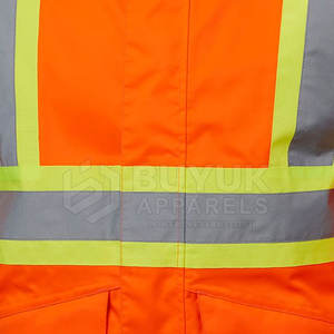 Chaqueta de Seguridad de Alta Visibilidad, Impermeable y Transpirable, para Proyectos Viales, con Capucha Reflectante para Trabajo al Aire Libre y Protección Contra Incendios - Product Image 4