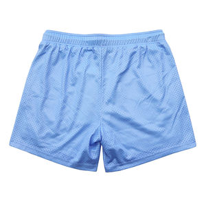 Men's Solid <b>Blue</b> Drawstring Bermuda Shorts Breathable Eco-Friendly Quick Dry Casual Knitted Cotton Mid Waist Sport Wear - Product Image 5