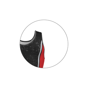 Black <b>Red</b> Printed Stretch Wrestling Singlet for Adult Men Spandex/Polyester Material Lightweight Breathable Team Logo - Product Image 2