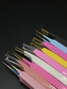 Pinzas para Pestañas Multicolores, Pinzas Nano Grip, Pinzas para Extensión de Pestañas con Etiqueta Privada Personalizada, Magma Beauty - Product Image 5