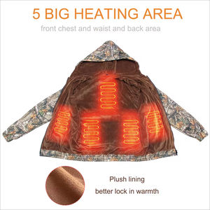 Veste chauffante de chasse 5V pour homme, camouflage, épaisse, pour l'hiver, la pêche et les activités de plein air, avec chauffage USB - Product Image 3
